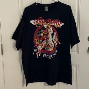 Aerosmith Graphic T-Shirt PEACE out and FAREWELL Tour T-Shirt 2XL